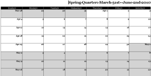 Calendar Screenshot